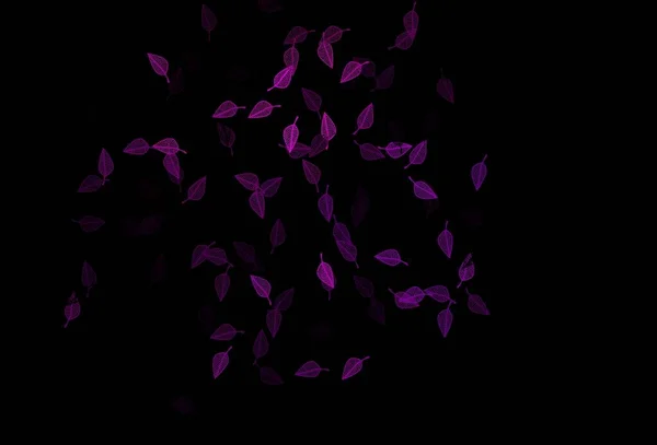 深紫色矢量草图纹理 用树叶装饰自然风格的智能装饰设计 业务设计的新模板 — 图库矢量图片