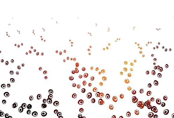 Fondo Vector Naranja Claro Con Burbujas Ilustración Abstracta Brillante Con — Vector de stock