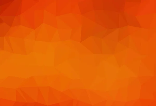 Light Orange Vektor Abstrakten Mosaikhintergrund Ein Muster Mit Polygonalen Formen — Stockvektor