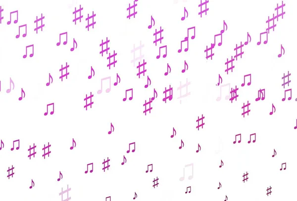 Ελαφριά Ροζ Διανυσματική Υφή Μουσικές Νότες Λαμπερή Απεικόνιση Των Πολύχρωμων — Διανυσματικό Αρχείο