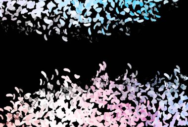 Koyu mavi, soyut şekilli kırmızı vektör arkaplan. Renkli rastgele şekillerle modern soyut illüstrasyon. Bir cep telefonu için arka plan.