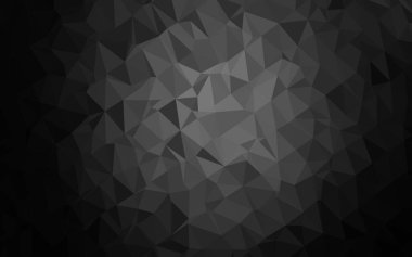 Koyu gümüş, gri vektör çokgen desen.