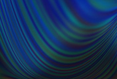 Bükülmüş kurdeleli koyu mavi vektör şablonu. Çağdaş gradyan soyut çizgileri olan çizimler. Web siteniz için mermer tasarımı.