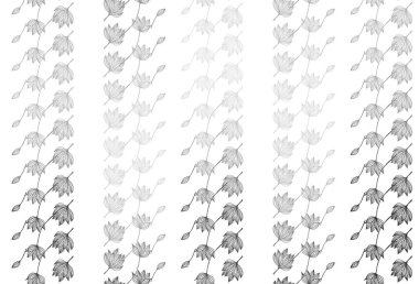 Light Silver, gri vektör el boyaması arka plan. Yapraklı basit bir illüstrasyon. Web siteniz için Doodle tasarımı.