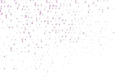 Açık pembe vektör arkaplanı ve cinsiyet işaretleri. Soyut tarzda, cinsiyet şekilleriyle basit bir gradyan tasarımı. Uniseks duvar kağıtları için modern tasarım.