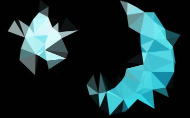 Çokgen desenli soyut geometrik renkli vektör çizimi.