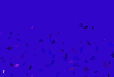 Açık Pembe, Mavi vektör çizim arkaplanı. Origami tarzındaki yaprakların gradyanlı karalama çizimi. İşiniz için yepyeni bir tasarım..