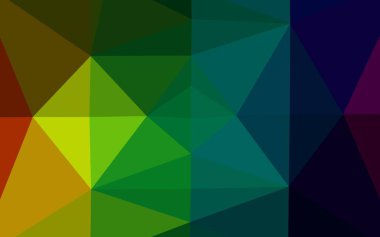 Çokgen desenli soyut geometrik renkli vektör çizimi.