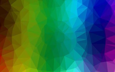 Çokgen desenli soyut geometrik renkli vektör çizimi.