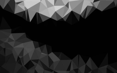 Koyu gümüş, gri vektör çokgen desen.