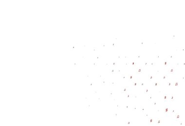 Müzik elementli hafif turuncu vektör deseni. Melodi tuşları olan modern soyut çizimler. Müzisyenlerin web siteleri için desen.