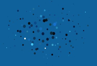 Çember şekilli açık mavi vektör düzeni. Doğa tarzında bulanık halkaları olan güzel renkli çizimler. Reklamlar, broşürler için desen.