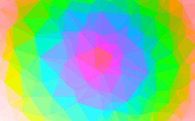 Çokgen desenli soyut geometrik renkli vektör çizimi.