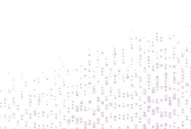 Açık Pembe, mavi vektör kaplaması. Dikdörtgenleri ve kareleri olan güzel bir çizim. İş broşürleri, broşürler için desen.