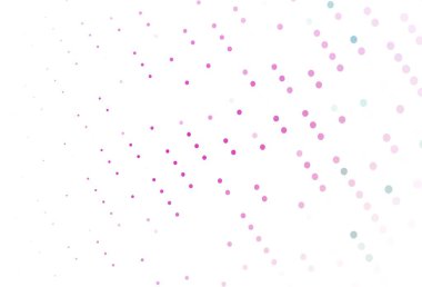 Açık pembe, daire şekilli mavi vektör düzeni. Soyut arka planda bulanık kabarcıklar ve renkli gradyan. Posterler, afişler için tasarım.