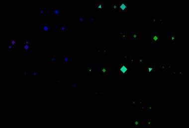 Koyu renk, gökkuşağı vektör düzeni daireler, çizgiler, dikdörtgenler. Daireler, çizgiler, rengarenk eşkenar dörtgenler. Duvar kağıtları için şablon.