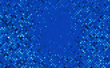 Noktalı ve daireli mavi soyut arkaplan