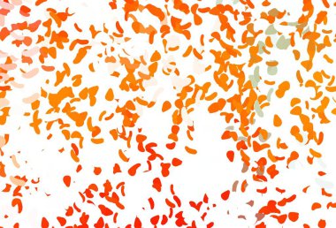 Memphis şekilli hafif turuncu vektör şablonu. Rastgele şekillerle soyut tarzda dekoratif tasarım. Bir cep telefonu için arka plan.