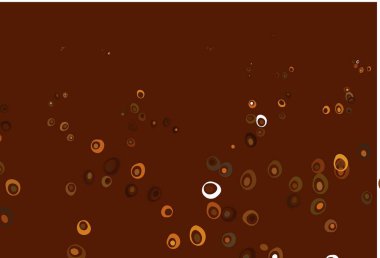 Kabarcıklı hafif turuncu vektör arka planı. Doğa tarzında renkli baloncuklu soyut illüstrasyon. Reklamlar, broşürler için desen.