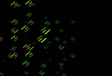 Karanlık çokrenkli, dar çizgileri olan gökkuşağı vektör deseni. Soyut şablondaki çizgilerle dekoratif parlak çizimler. İş broşürleri, broşürler için desen.