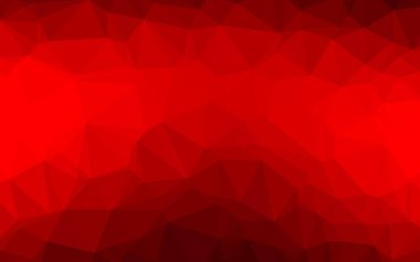 Açık kırmızı vektör düşük polimerli doku. Parlak vektör bulanık üçgen dokusu. Soyut ve gradyan renkte renkli çizimler. İşiniz için yepyeni bir tasarım..