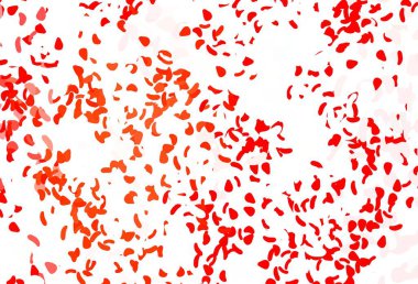 Memphis şekilli açık kırmızı vektör şablonu. Soyut gradyan şekilli basit renkli çizimler. Kartvizitiniz için modern tasarım.