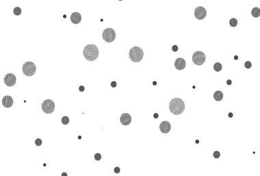 Açık gümüş, diskleri olan gri vektör dokusu. Bulanık yağmur damlaları olan soyut bir çizim. Suyun deseni, yağmur damlaları.