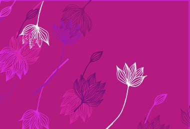 Açık mor el boyalı vektör dokusu. Basit arkaplanda gradyanı olan soyut yapraklar. İşiniz için yepyeni bir tasarım..