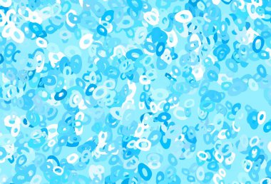 Açık mavi, daire şekilli yeşil vektör düzeni. Doğa tarzında renkli baloncuklu soyut illüstrasyon. Reklamlar, broşürler için desen.