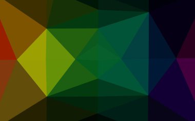 Çokgen desenli soyut geometrik renkli vektör çizimi.