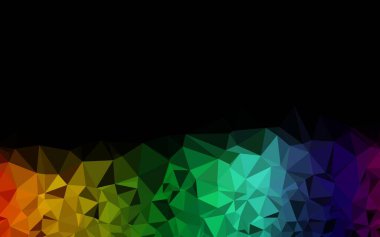 Çokgen desenli soyut geometrik renkli vektör çizimi.