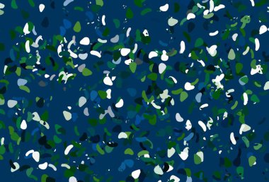 Açık mavi, rastgele şekilli yeşil vektör dokusu. Soyut gradyan şekilli basit renkli çizimler. Bir cep telefonu için arka plan.