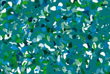 Koyu mavi, soyut şekilli kırmızı vektör arkaplan. Renkli rastgele şekillerle modern soyut illüstrasyon. Bir cep telefonu için arka plan.