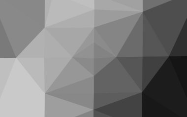 Koyu gümüş, gri vektör üçgen mozaik doku.