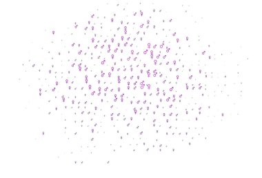 Cinsiyet öğeleriyle açık mor vektör deseni. Renkli gradyan tarzında cinsiyet işaretli akıllı bir illüstrasyon. Randevu siteleri için temel tasarım.