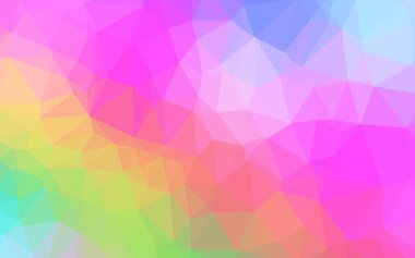 Çokgen desenli soyut geometrik renkli vektör çizimi.