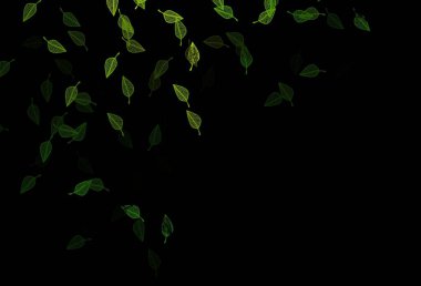 Koyu yeşil vektör karalama dokusu. Yapraklarla modern tarzda yepyeni renkli bir tasvir. Web sitesi için dokulu desen.