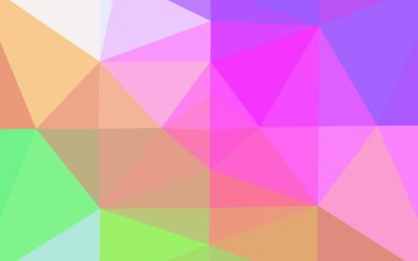 Çokgen desenli soyut geometrik renkli vektör çizimi.