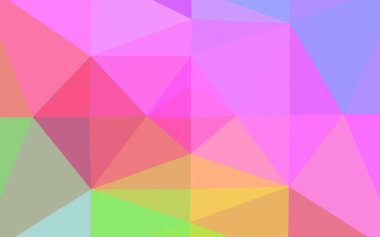 Çokgen desenli soyut geometrik renkli vektör çizimi.