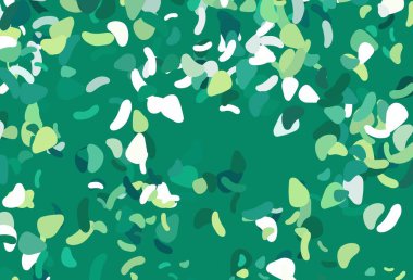 Açık yeşil, soyut formlu sarı vektör arkaplan. Renkli rastgele şekillerle modern soyut illüstrasyon. Web siteniz için basit tasarım.