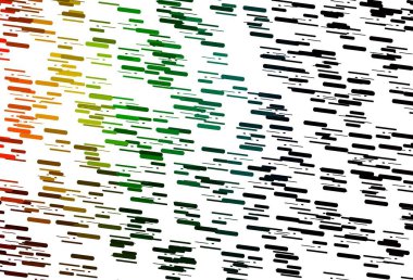 Açık renkli, renkli çizgileri olan Gökkuşağı vektör dokusu. Sopalı modern geometrik soyut çizim. Reklamlar, posterler, afişler için desen.