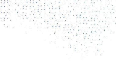 Açık mavi, yeşil vektör arkaplanı ve cinsiyet işaretleri. Renkli gradyan tarzında cinsiyet işaretli akıllı bir illüstrasyon. Randevu siteleri için temel tasarım.