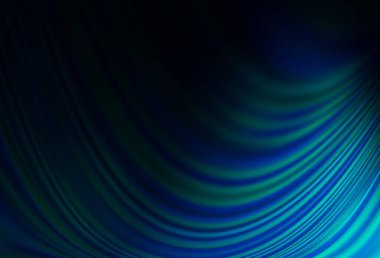 Kabarcık şekilli koyu mavi vektör arkaplan. Çağdaş gradyan soyut çizgileri olan çizimler. İş tasarımınız için şablon.