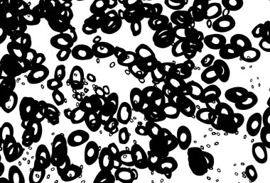 Dairesel şekilli siyah ve beyaz vektör düzeni. Doğa tarzında bulanık halkaları olan güzel renkli çizimler. Reklamlar, broşürler için desen.