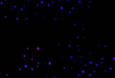 Koyu pembe, mavi vektör arkaplanı çizgiler, daireler, eşkenar dörtgenler. Çemberler, üçgenler ve küplerle soyut gradyan çizimi. Web siteleri için şablon kullanılabilir.