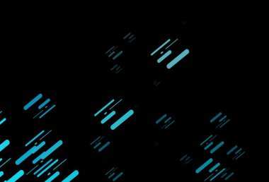 Uzun çizgileri olan koyu mavi vektör arkaplan. Bulanık arkaplanda gradyanı olan çizgiler. Reklamınız, posteriniz, afişiniz için en iyi tasarım.