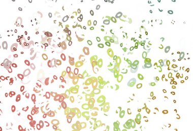 Açık yeşil, daireli kırmızı vektör şablonu. Bulanık yağmur damlaları olan soyut bir çizim. Marka kitabın için tamamen yeni bir şablon.