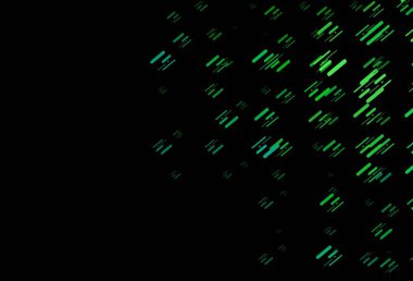 Koyu mavi, düz çizgileri olan yeşil vektör düzeni. Sopalı modern geometrik soyut çizim. İş ilanınız için akıllı tasarım.