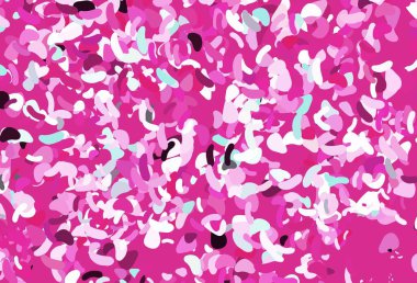 Soyut biçimlere sahip açık pembe vektör arkaplanı. Rastgele şekillerle soyut tarzda dekoratif tasarım. İşiniz için en iyi akıllı tasarım.