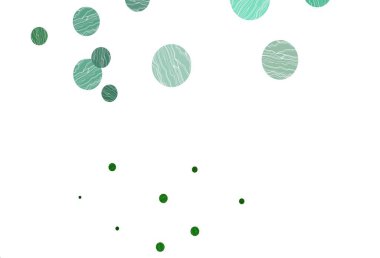 Yeşil daireli beyaz vektör arkaplanı 